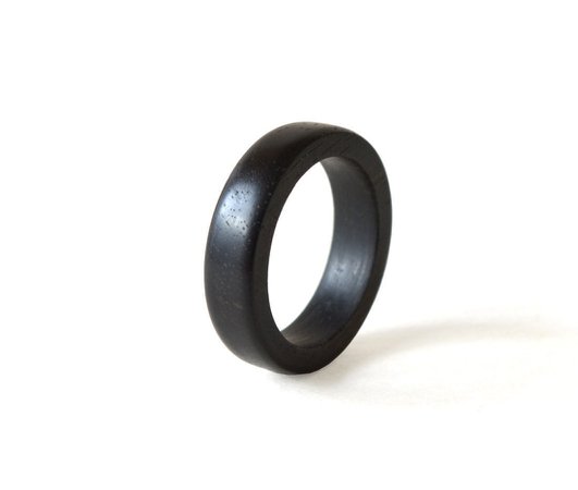 Amazon.com: Black wood ring, ebony wood ring, men wood band, wedding wood ring: Handmade