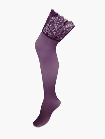 Sheer Luck Thigh High Stockings in Purple | SAVAGE X FENTY