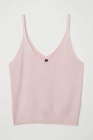 Ribbed Camisole Top - Pink