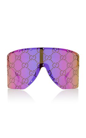 Parade Runway Mask-Frame Metal Sunglasses By Gucci | Moda Operandi