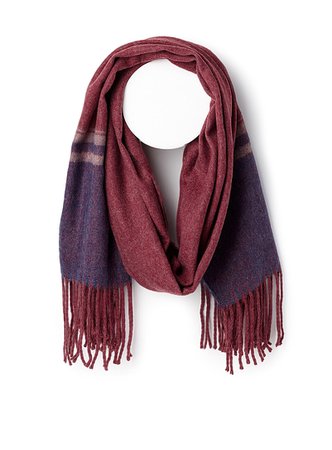 Contrast-trim scarf | Simons | Women's Winter Scarves and Shawls online | Simons