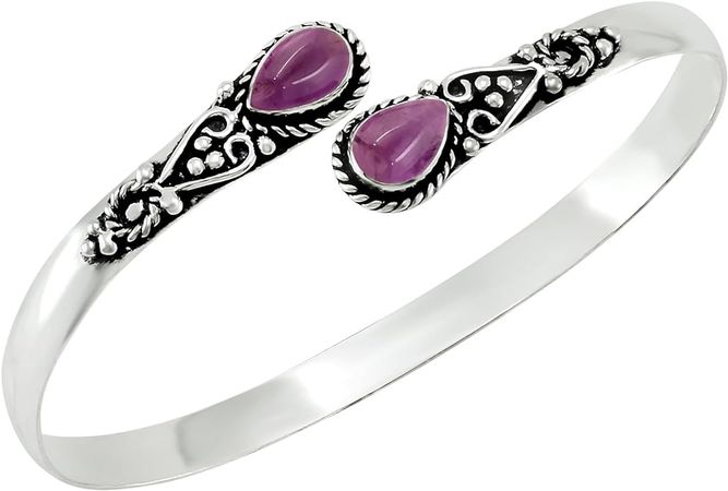Amazon.com: Tiger Eye Bangle for Women Mom Wife 925 Silver Overlay Handmade Vintage Boho Style Jewelry: Clothing, Shoes & Jewelry