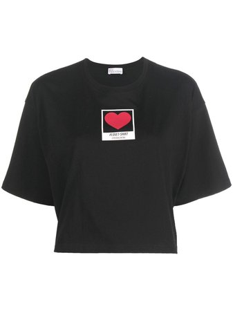 RED Valentino Polaroid Heart-print Cropped T-shirt - Farfetch