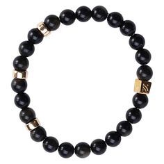 Black onyx Bracelet - 8mm black onyx beads onyx jewelry - elastic bracelet - Healing Crystal Bracelet - Energy jewelry - black onyx stone -