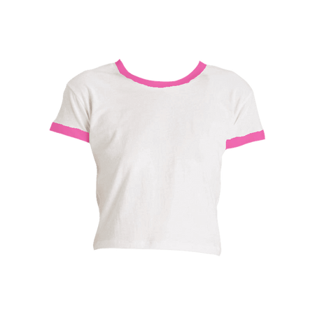 White and Pink Ringer Tee (Dei5 edit)