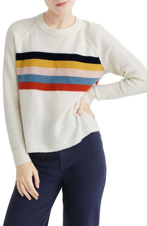Madewell Placed Stripe Allister Pullover Sweater | Nordstrom