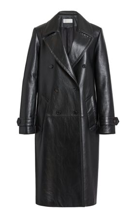 Shiny Leather Double-Breasted Coat By Chloé | Moda Operandi
