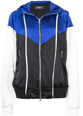 colourblock zip-up windbreaker jacket