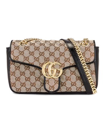 Gucci Shoulder Bag in Beige Ebony & Nero | FWRD