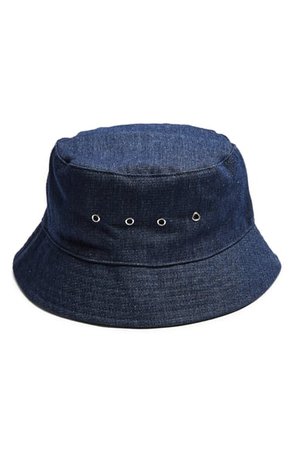 Topshop Denim Eyelet Bucket Hat | Nordstrom