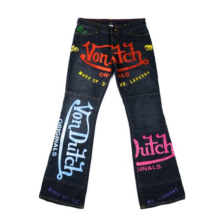 Von Dutch Logo Jeans💘 Size: 29. Y2K Bootcut Jeans.... - Depop