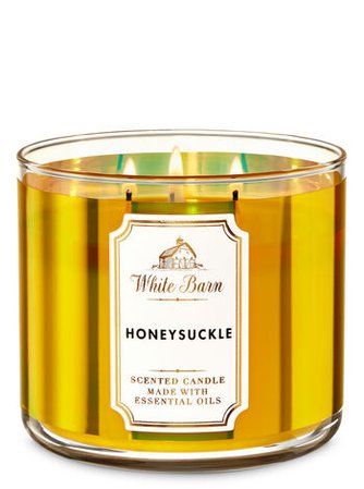 Honeysuckle 3-Wick Candle - White Barn | Bath & Body Works