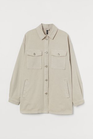 Oversized Shirt Jacket - Light beige - Ladies | H&M CA