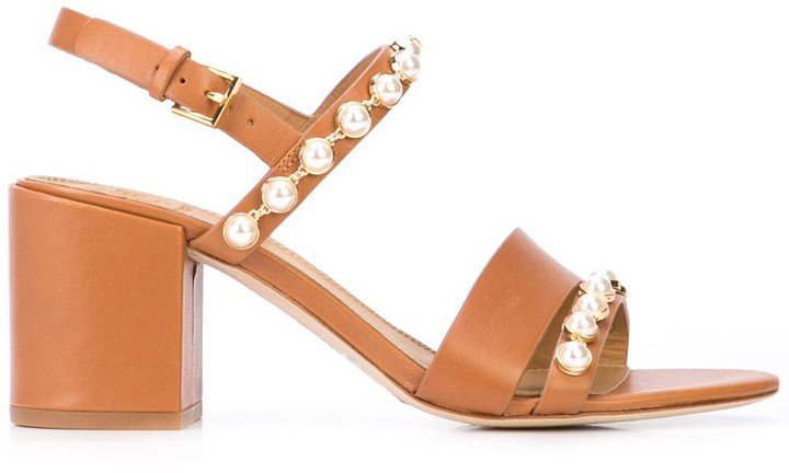 Emmy pearl embellished sandals