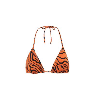 Love Tiger-Print Bikini Top - Reina Olga | Mytheresa