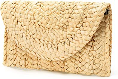 Obosoyo Women's Straw Clutch Handbag Straw Purse Envelope Bag Wallet Summer Beach Bag Woven Bag Purse Wallet: Handbags: Amazon.com