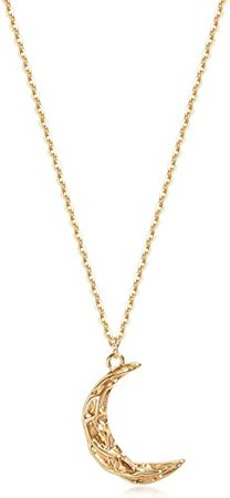 Amazon.com: Collar con colgante de luna dorada para mujer, chapado en oro de 14 quilates, cadena delicada de media luna, sol y estrella, regalo de joyería : Ropa, Zapatos y Joyería