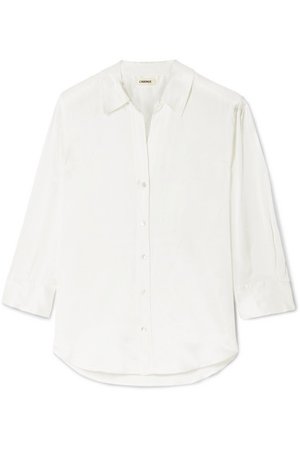 L'Agence | Jil silk-satin shirt | NET-A-PORTER.COM