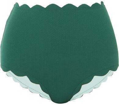Santa Monica Scalloped Bikini Briefs - Emerald