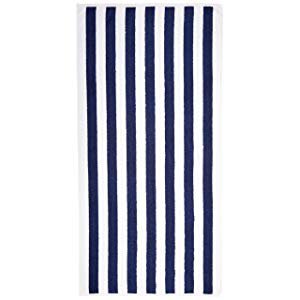 Amazon.com: AmazonBasics Cabana Stripe Beach Towel - Pack of 2, Navy Blue