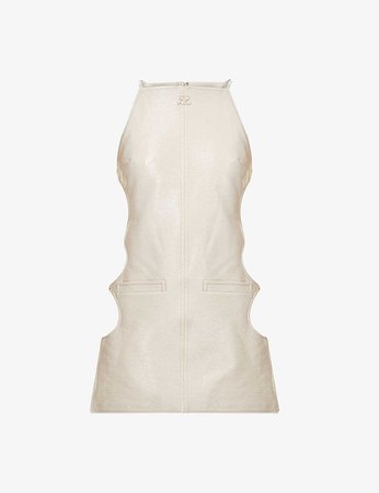 COURREGES - Cut-out sides vinyl mini dress | Selfridges.com