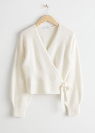 Wrap Cardigan - White - Cardigans - & Other Stories
