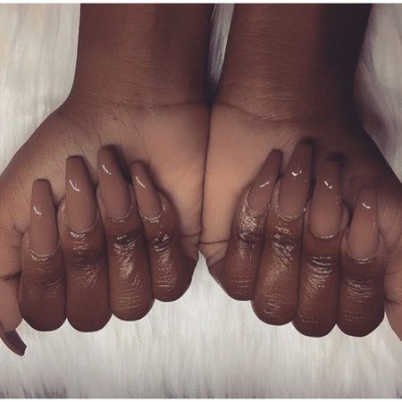 [Hair and beauty]Coffin Nails neutral black girl