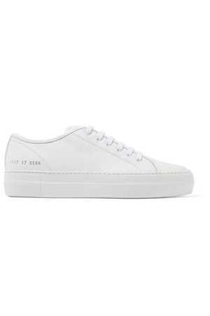 Common Projects | Tournament leather sneakers | NET-A-PORTER.COM