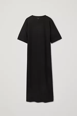 OVERSIZED T-SHIRT DRESS - Black - Dresses - COS WW