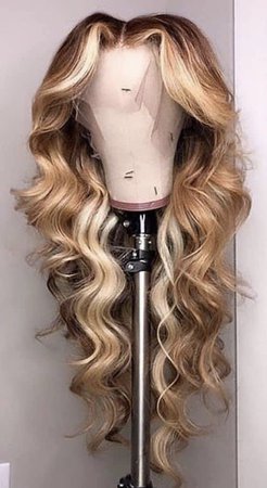 brown and blonde lace wig