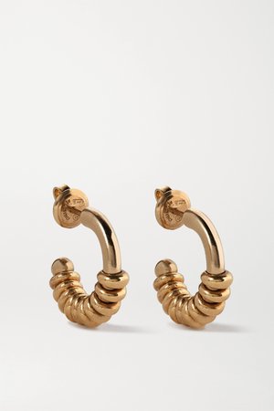 Gold Gold-tone hoop earrings | Bottega Veneta | NET-A-PORTER