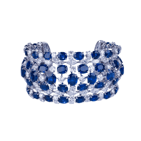 Moussaieff, Sapphire and Diamond Bangle Bracelet