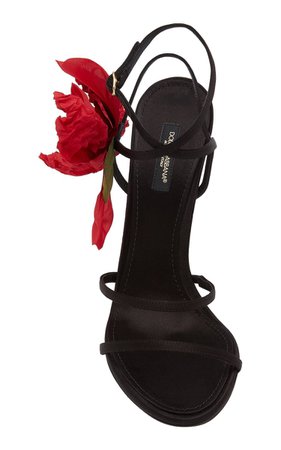Dolce & Gabbana Keira Floral-Embellished Leather Sandals