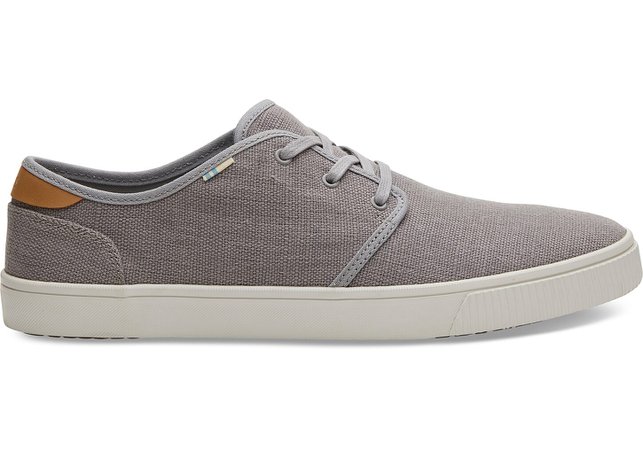 Drizzle Grey Heritage Canvas Men's Carlo Sneakers Topanga Collection | TOMS®