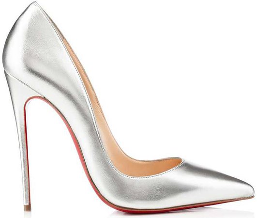 christian louboutin silver heels