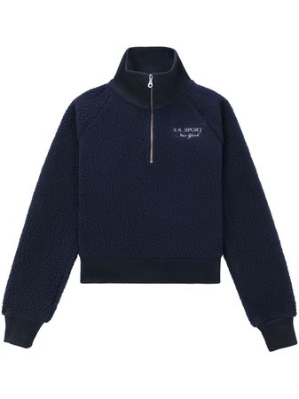 Sporty & Rich half-zip Fleece Sweatshirt - Farfetch
