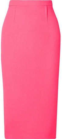 Arreton Wool-crepe Pencil Skirt - Pink