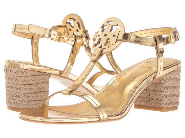 Tory Burch - Miller 65mm Espadrille Sandal (Gold) Women's Sandals