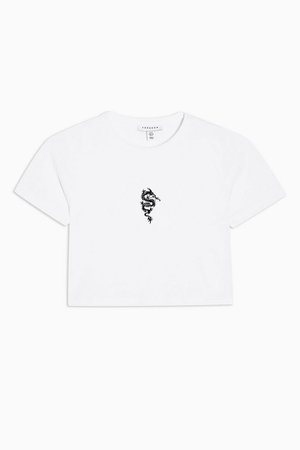 White Dragon Crop T-Shirt | Topshop