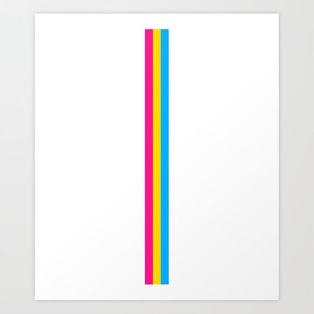 Pansexual Flag print LGBTQ Pride Gift Idea Art Print by Phoxy Design | Society6