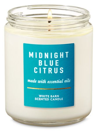 Midnight Blue Citrus Single Wick Candle | Bath & Body Works