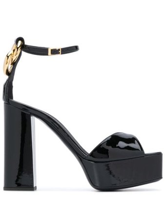 Giuseppe Zanotti chain-detail platform sandals black & gold I000061001 - Farfetch