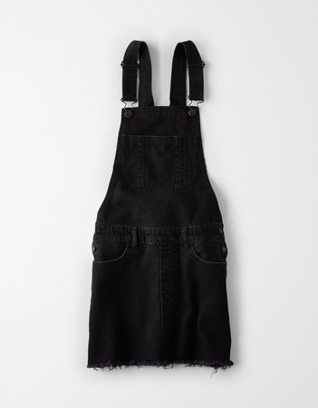 AE Black Overall Skirt, Bold Black | American Eagle Outfitters