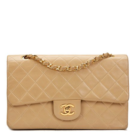 Chanel-Beige-Quilted-Lambskin-Vintage-Medium-Classic-Double-Flap-Bag.jpg (1000×1000)