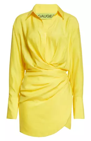 GAUGE81 Naha Long Sleeve Silk Shirtdress | Nordstrom