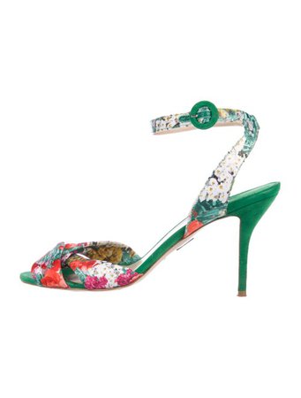 Paul Andrew Floral Ankle-Strap Sandals - Shoes - PAA22195 | The RealReal