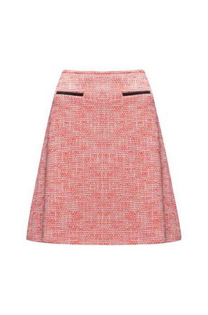 Hugo Boss A-line tweed skirt in a cotton blend Style Relini