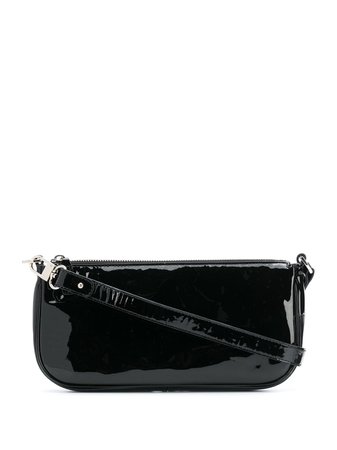 Shop black BY FAR patent leather tote bag with Express Delivery - Farfetch