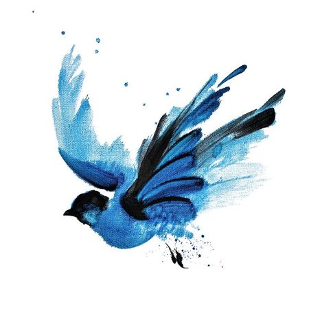 Blue bird from the series Birds Painting by ALEKSANDRA GALENKO | Saatchi Art