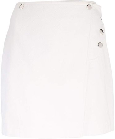 button-front mini skirt